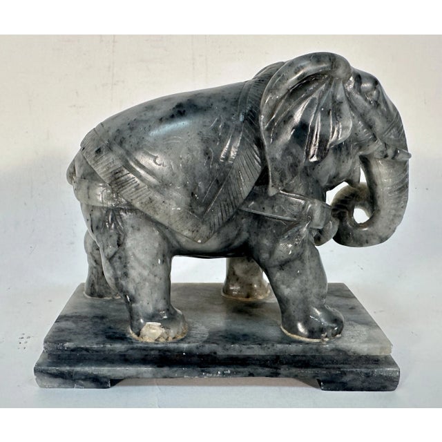 Carved Soapstone Elephant, Circa 1980 For Sale - Image 9 of 9