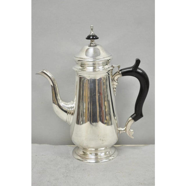 Antique Leonard Art Deco Silver Plated Teapot Coffee Pot W/ Celluloid Handle For Sale - Image 9 of 11