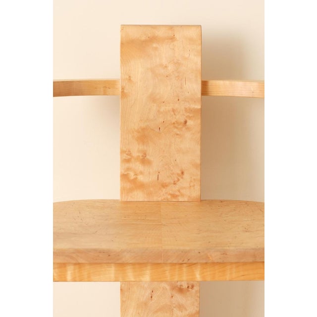 Gold Swedish Birch Armchair, 1990s For Sale - Image 8 of 9