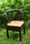 18th century English mahogany Chippendale corner chair in recent appropriate damask covered slip seat. A restored chair...