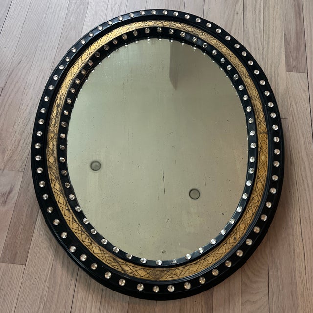 Antique Ebony and Gilt George III Irish Mirror