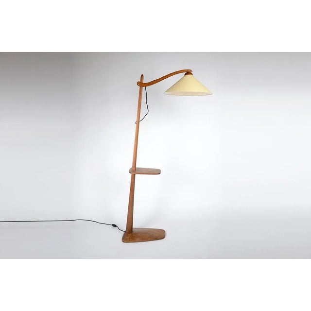 Mid-Century Wooden Floor Lamp from Krasna Jizba, Czechoslovakia, 1950s For Sale - Image 9 of 9