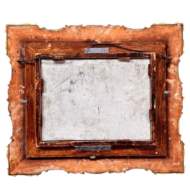 Early 20th Century "Chickens Foraging in a Barnyard," Oil Painting on Porcelain Plaque by Paul E. Harney Jr (1850-1915) For Sale - Image 15 of 15