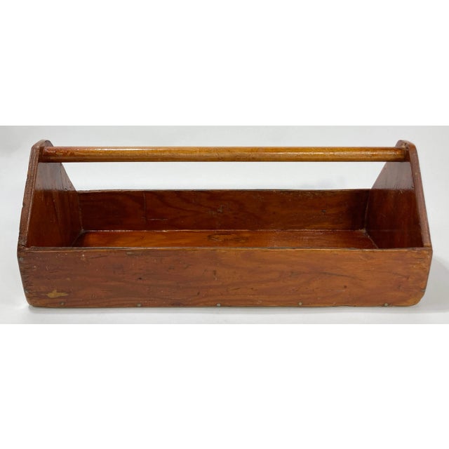 Vintage Handmade Wood Tool Caddy For Sale In Kansas City - Image 6 of 7