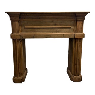 1990s Reclaimed Wood Fireplace Mantel For Sale