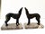 Art Deco Antique French Art Deco Borzoi Bookends on Marble Bases – Pair, Sourced in Paris For Sale - Image 3 of 10