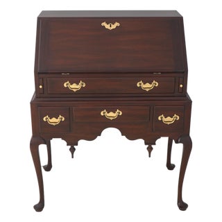 Henkel Harris Spnea Mahogany Slant Front Desk For Sale