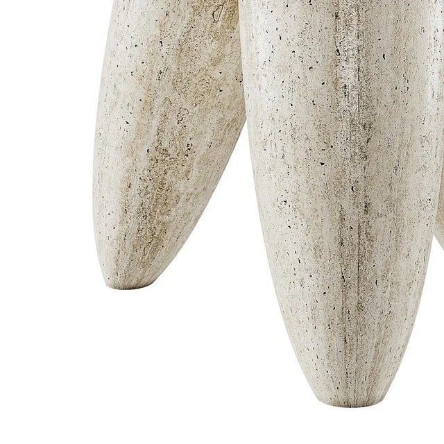 Contemporary Lunarys Medium Side Table Natural Beige Limestone by HOMMÉS Studio For Sale - Image 3 of 5