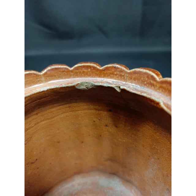 Small Mid 20th Century Terra Cotta Flower Pot With Vineyard Design For Sale - Image 11 of 12