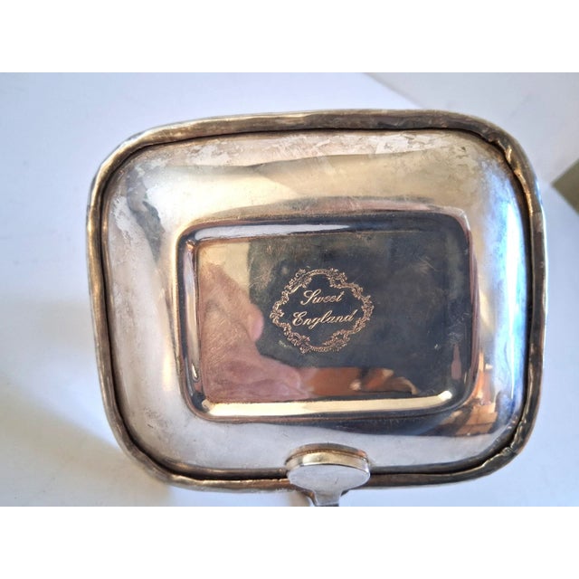 Metal 'Sweet England' Silverplated Mechanical Chamberstick & Snuffer For Sale - Image 7 of 7