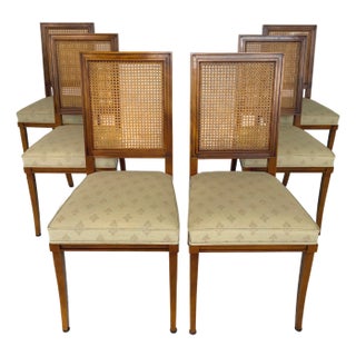 French Regency Style Cane Back Dining Chairs – Set of 6 For Sale