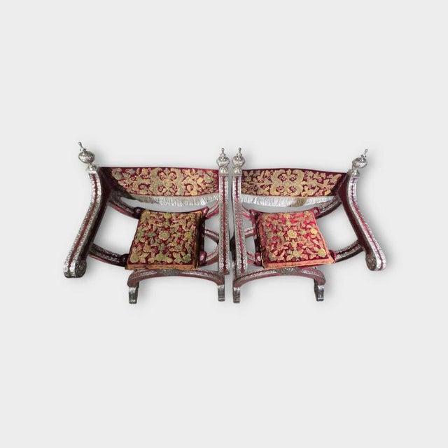 Mexican Colonial Silver Armchairs, 1750s, Set of 2 For Sale - Image 15 of 17