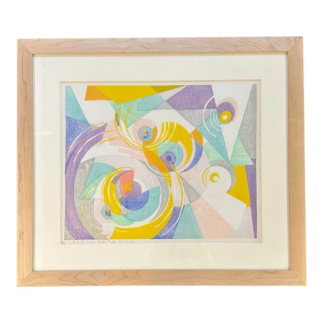 Stanton MacDonald-Wright, No. 2 - 111/50 - Basho - Stanton - Kyoto - 3 - 66-67, Woodblock Print on Mulberry Paper For Sale