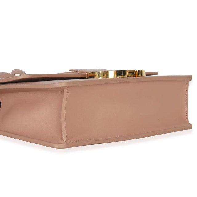 Beige Smooth Box Calfskin 30 Montaigne Flap Bag For Sale In New York - Image 6 of 9