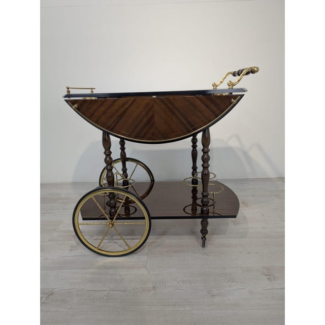 1960s Italian Mobile Bar Cart Table, 1960s For Sale - Image 5 of 17