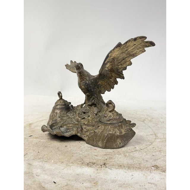 1930s Vintage Bronze Inkwell, 1930s For Sale - Image 5 of 8