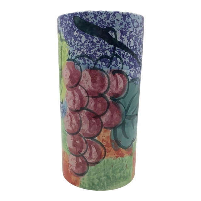 Vintage Italian Ceramic Canister Vase For Sale