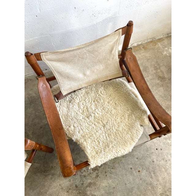 Arne Norell Sirocco Safari Chairs Scandinavian Modern - A Pair For Sale - Image 9 of 18