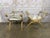 Pair of Italian Neoclassical Curule Stools W/ Fortuny Upholstery For Sale - Image 12 of 17