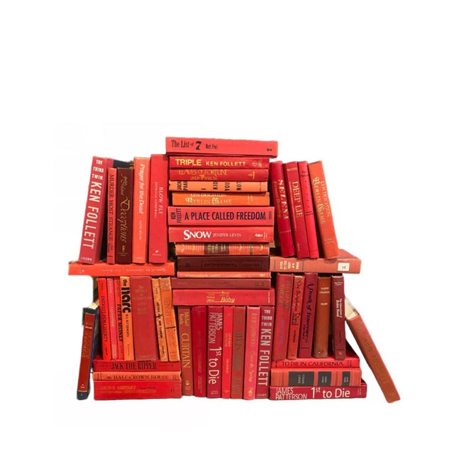 Modern Vintage Late 20th Century Red Books - Set of 50 For Sale - Image 3 of 3