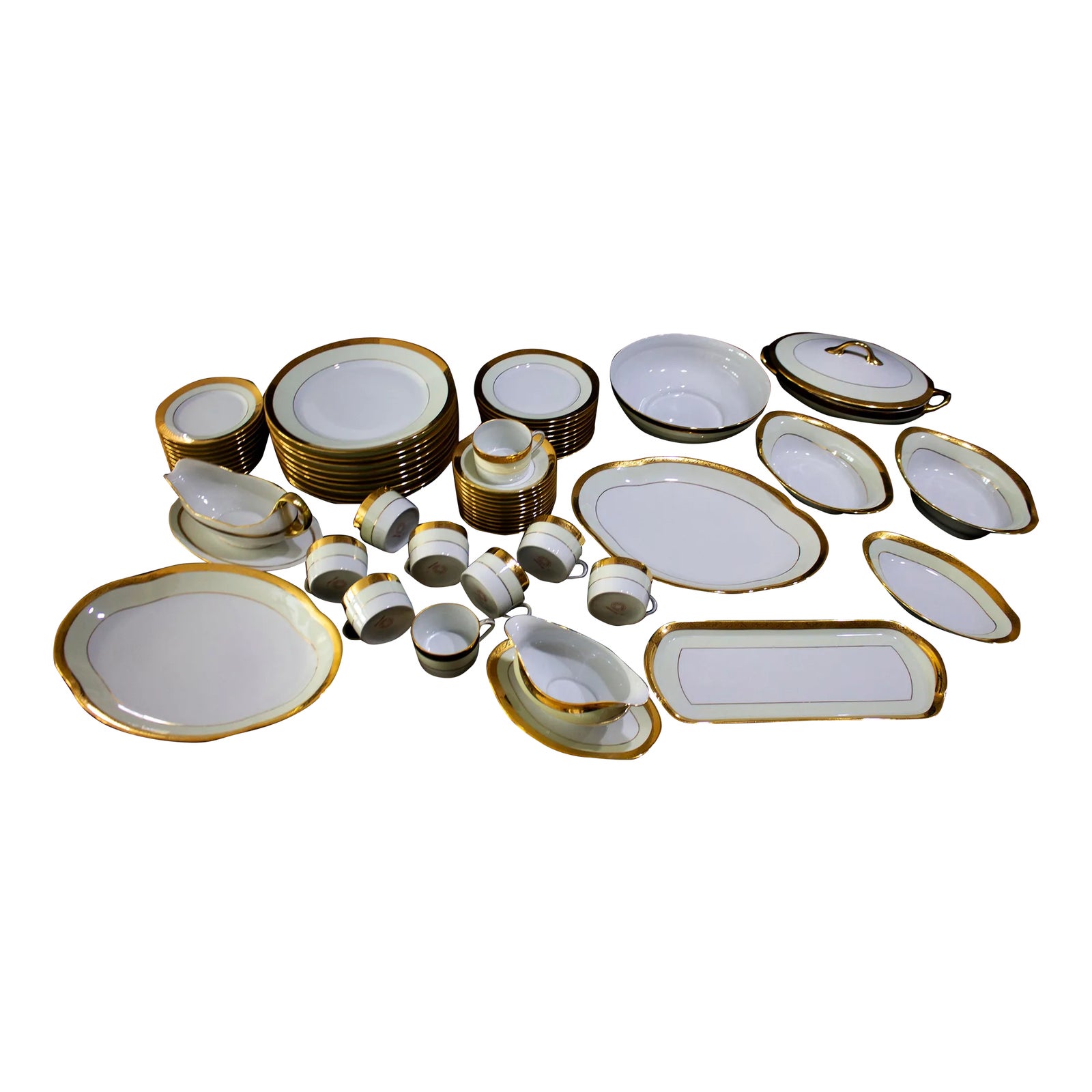 Rare Set C H Field Haviland Limoges China - 62 Pieces