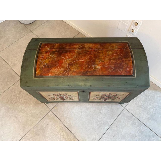 Tyrolean Rustic Hand-Painted Chest For Sale - Image 9 of 14
