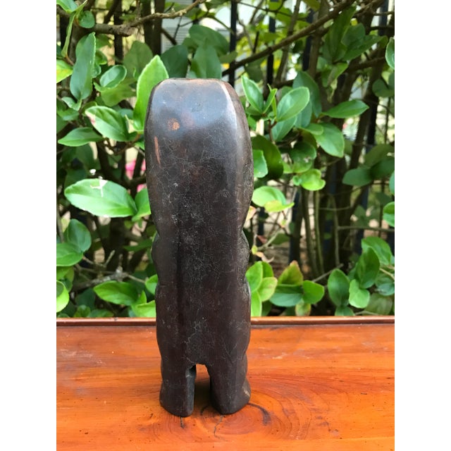Vintage Mid 20th Century Hand Carved South Pacific Māori Tiki Figure For Sale - Image 4 of 7