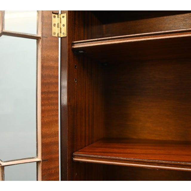 Wood Georgian Revival Mahogany Bookcase Cabinet For Sale - Image 7 of 12