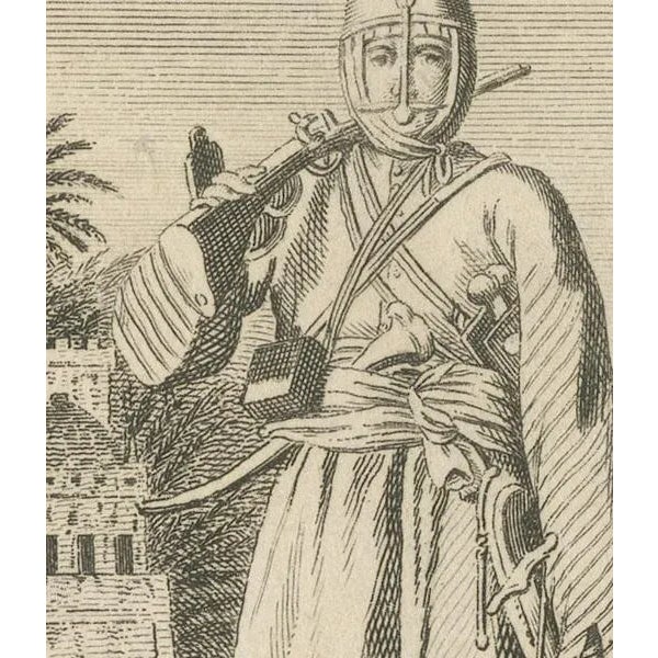 George Alexander Cooke, Military and Ceremonial Mamluk Attire in Egypt, 1801, Paper For Sale - Image 4 of 7