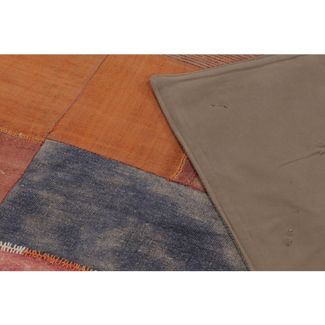 Textile Vintage Turkish Patchwork Rug in Polychromatic Geometric Design - Rug & Kilim For Sale - Image 7 of 9