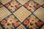 Late 19th Century 1880s Rustic Blue Ground Modern Geometric Folk Art Antique American Hooked Rug For Sale - Image 5 of 9
