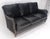 Madrid Hartwell Black Leather Sofa by Wesley Hall MINT! For Sale - Image 10 of 14