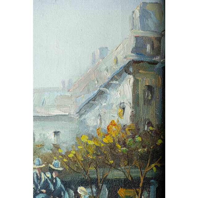 Vintage European Street Scene Original Oil Painting Signed J. Turner For Sale - Image 6 of 18