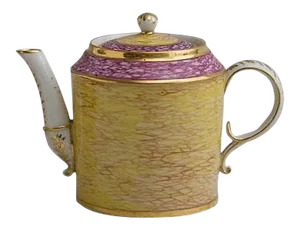 18th Century French Empire Chanou Old Paris Porcelain Imitate Stone Tea Pot