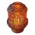 Vintage Candlelight Lamp Amber Glass For Sale