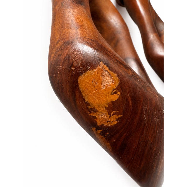 After Alexandre Noll, Abstract Wood Wall Diptych, 1970s, Walnut, Set of 2 For Sale - Image 6 of 8