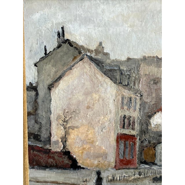 Vintage Louis Peyrat French Oil on Board Impressionist Cityscape Street Scene Paris For Sale In New York - Image 6 of 11