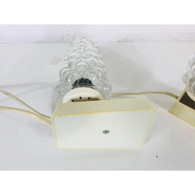 Vintage Bubble Glass Table Lamps, 1970s, Set of 2 For Sale - Image 6 of 10