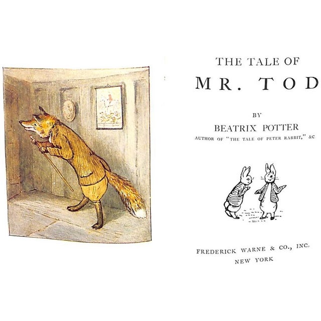 Traditional "The Tale of Mr. Tod" 1939 Potter, Beatrix For Sale - Image 3 of 6