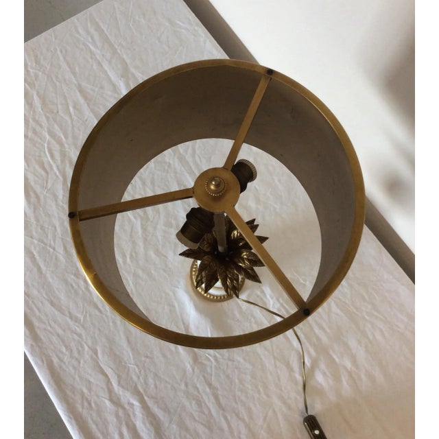 Metal French Brass and Bronze Table Lamp from Maison Charles, 1970s For Sale - Image 7 of 10