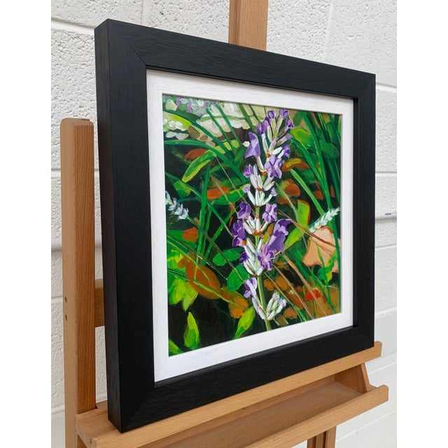 Contemporary Wild Flowers in English Country Garden Colourful Painting by British Artist For Sale - Image 3 of 7