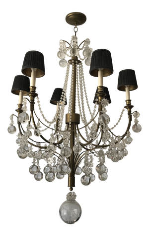 1990s Schonbek Bronze Chandelier