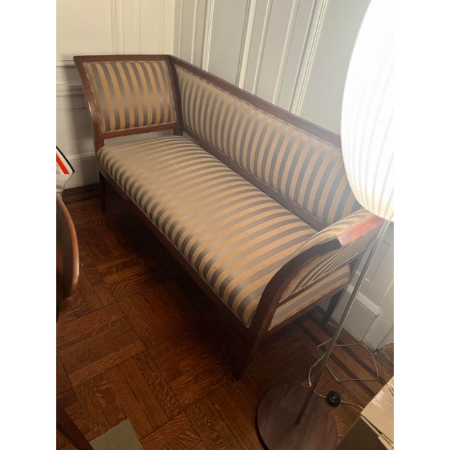 French 1940s Walnut Frame Settee For Sale - Image 3 of 8