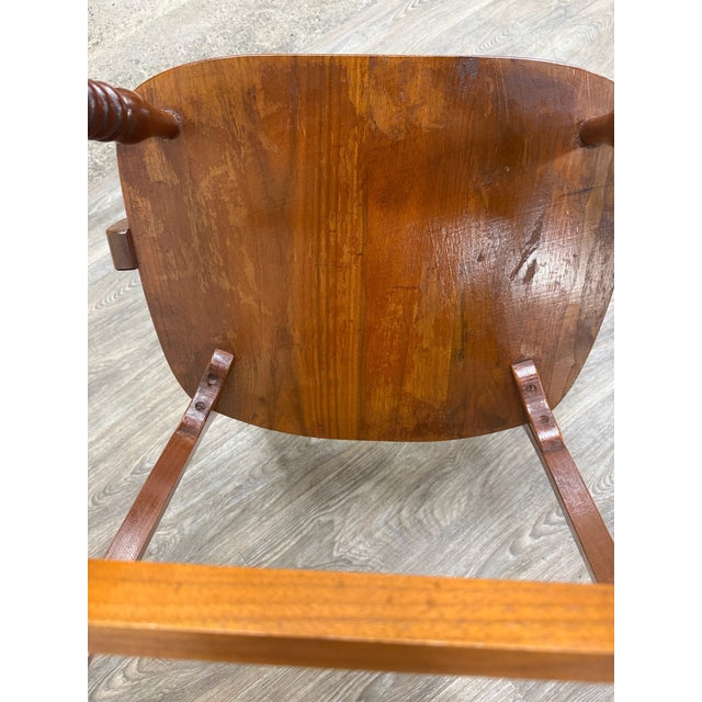 Vintage Colonial Revival Early American Style Walnut Dining Chairs - Set of 6 For Sale - Image 15 of 15