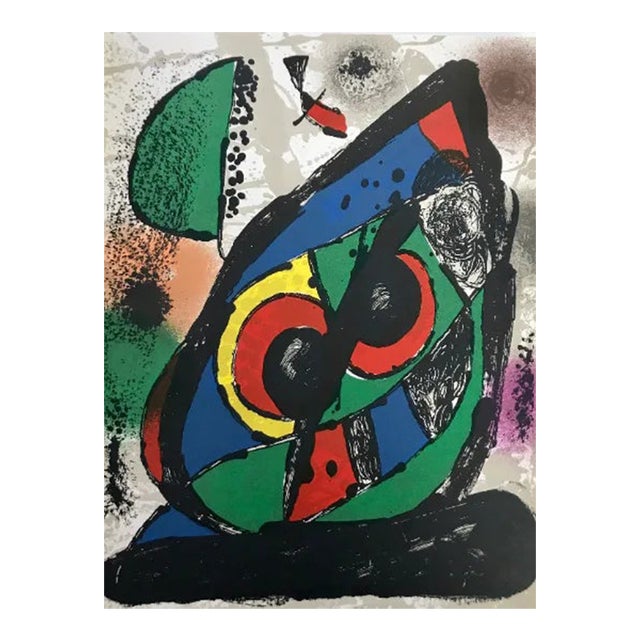 Joan Miro Original Lithograph V4-1 Mourlot 1981 For Sale