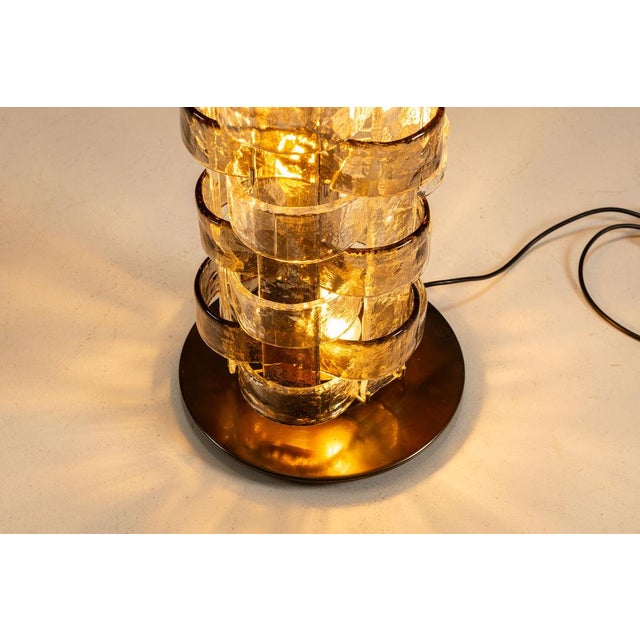 LT 378 Floor Lamp in Mixed Crystal and Tobacco Glass by Carlo Nason for Mazzega, 1970s For Sale - Image 12 of 16