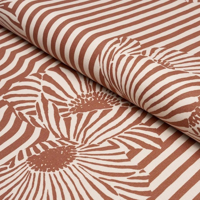 Schumacher SAMPLE - Schumacher Chaney Floral Fabric In Terracotta For Sale - Image 4 of 4