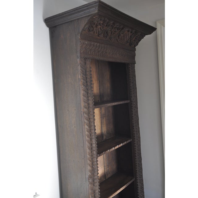 HandCarved Reclaimed Wood Open Bookcase Chairish