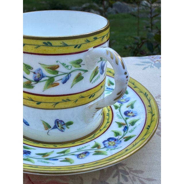 1980s Tiffany & Co. Le Tallec Morning Glory Demitasse Cup & Saucer For Sale - Image 9 of 11