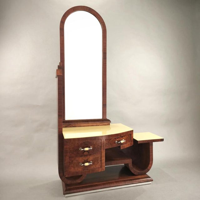 Art Deco Dressing Table with Mirror, 1930s For Sale - Image 9 of 9